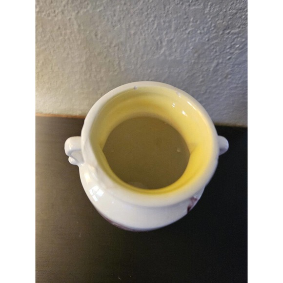 Hand-Painted Flower 3 Leaf Clover Stamp Vase Japan - Picture 4 of 8